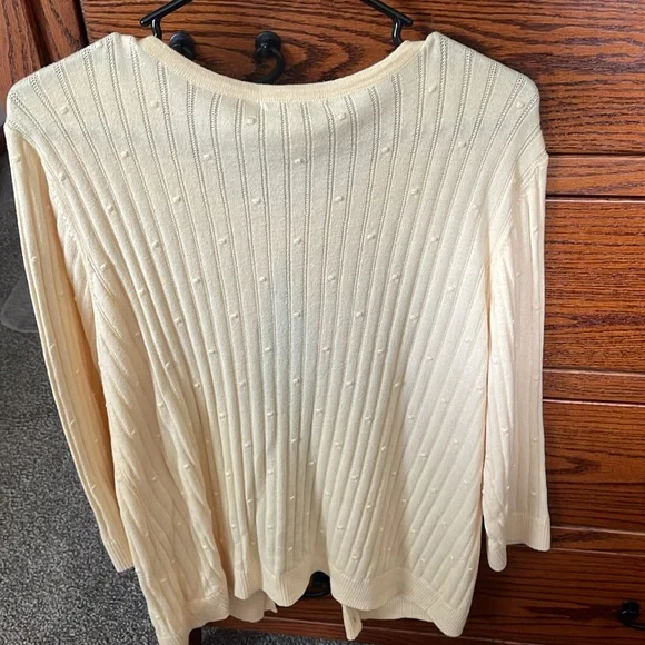 Christopher Banks Cream yellow Cardigan Sweater - Picture 3 of 6